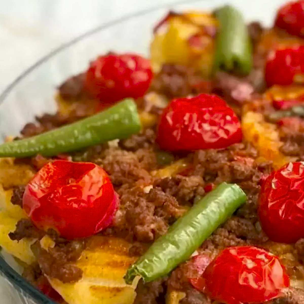 Kıymalı Fırın Patates Yemeği